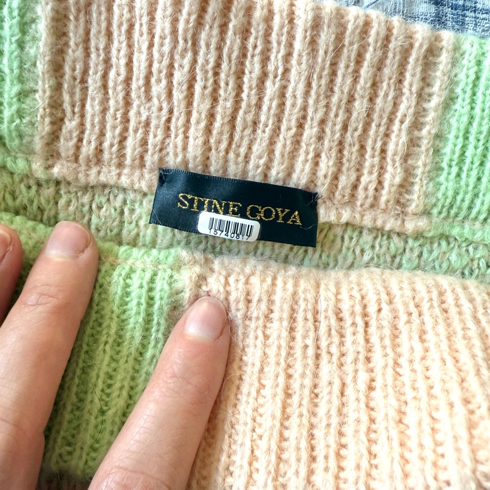 STINE GOYA Adria Checker Knit Mini Skirt in Mint Size M - Picture 6 of 7